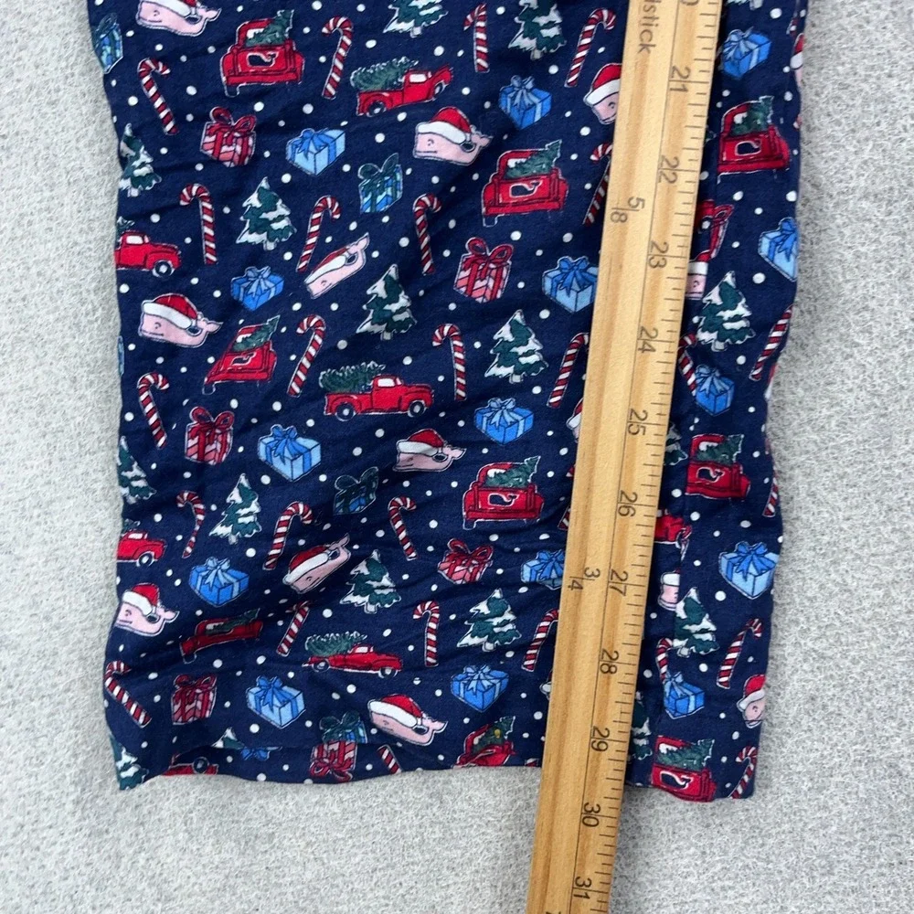 Vineyard Vines Christmas Pajamas Men Small Navy Blue Santa Whales Adult